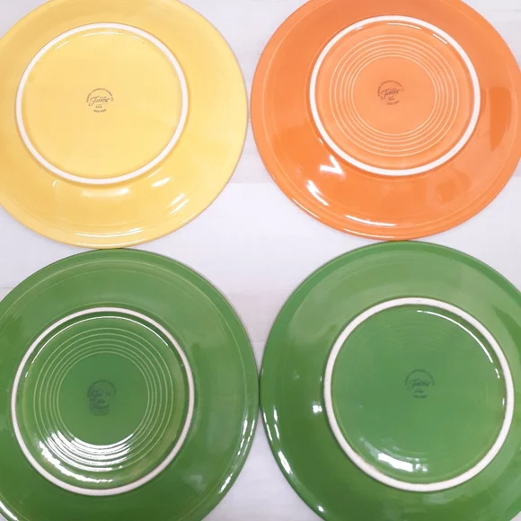 4 Fiesta Fiestaware Multi Color 10.5” Inch Dinner Plates Homer Laughlin. - Picture 10 of 12